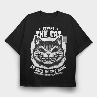 Beware the Cat, Tricou Oversize Barbati (Unisex)