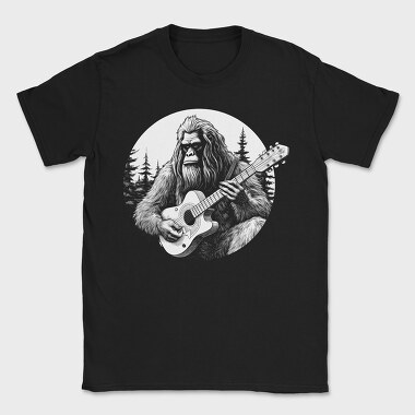 Bigfoot Playing Guitar, Tricou Barbati (Unisex)