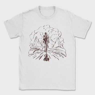 Bike Mountain Lineart, Tricou Barbati (Unisex)