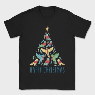 Birds Christmas Tree, Tricou Barbati (Unisex)