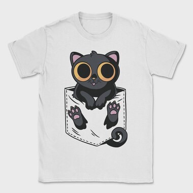 Black Cat in Pocket, Tricou Barbati (Unisex)