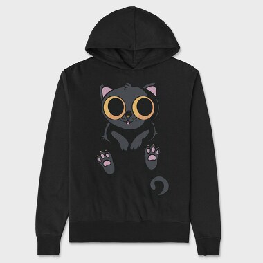 Black Cat in Pocket, Hanorac Oversize Barbati (Unisex)