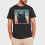 Retro Black Cat, Tricou Barbati (Unisex)