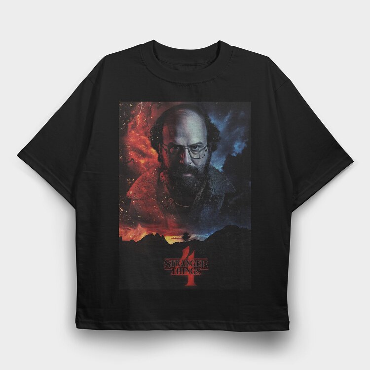 Stranger Things Splatter, Tricou Oversize Barbati (Unisex)