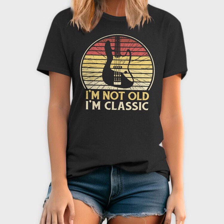 Not Old Classic Retro Guitar, Tricou Barbati (Unisex)