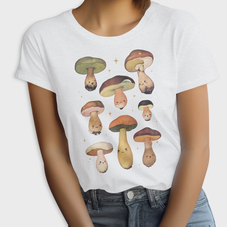 Poster Mushrooms, Tricou Femei