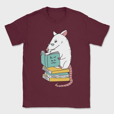 Book Rat, Tricou Barbati (Unisex)