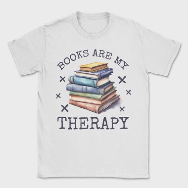 Books Are My Therapy, Tricou Barbati (Unisex)