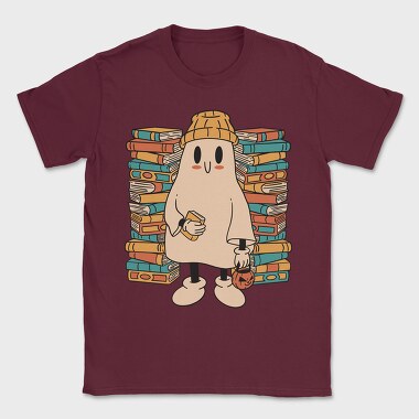 Books Cute Ghost, Tricou Barbati (Unisex)