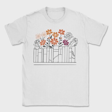 Books Flowers, Tricou Barbati (Unisex)
