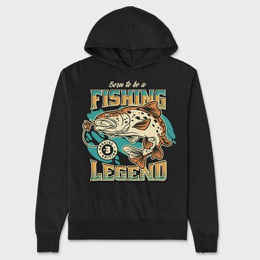 Born to Be a Fishing Legend, Hanorac Oversize Barbati (Unisex)