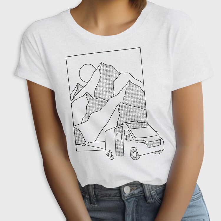 Mountain Van Monochrome, Tricou Femei