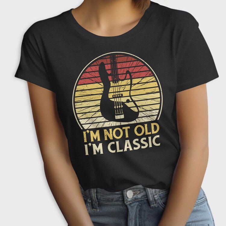 Not Old Classic Retro Guitar, Tricou Femei