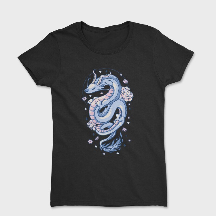 Floral Asian Dragon, Tricou Femei