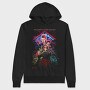 Stranger Things Halftone Neon Glow, Hanorac Oversize Barbati (Unisex)