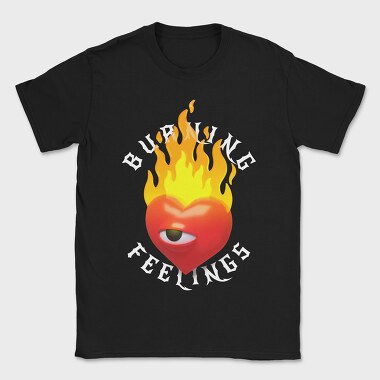 Burning Feelings Heart, Tricou Barbati (Unisex)