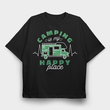Camper Heartbeat, Tricou Oversize Barbati (Unisex)