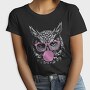 Owl Monochrome Bubblegum, Tricou Femei