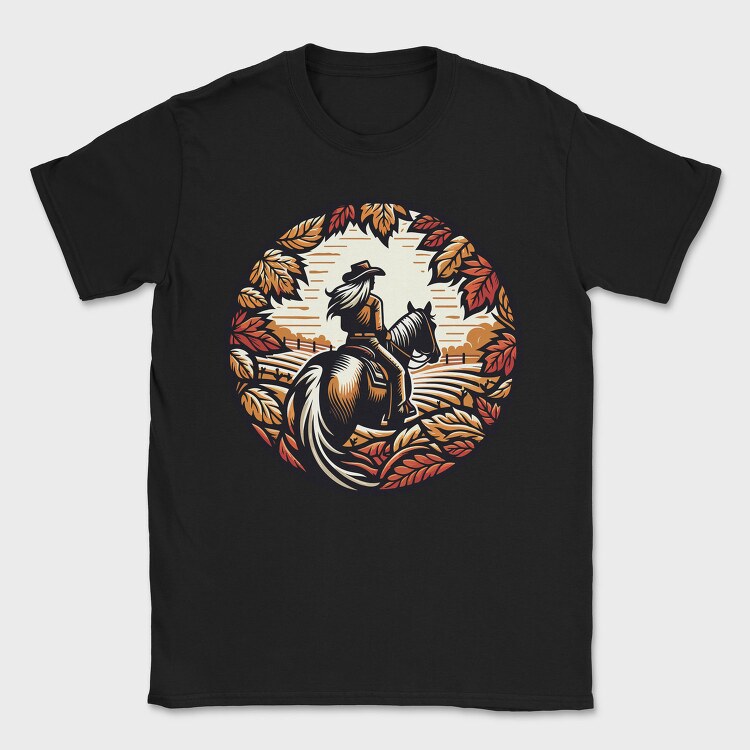 Autumn Cowgirl, Tricou Barbati (Unisex)
