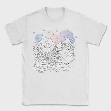 Camping Aurora, Tricou Barbati (Unisex)