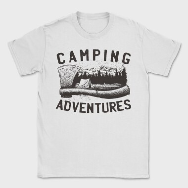 Camping Axe Adventure, Tricou Barbati (Unisex)