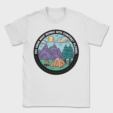 Camping Quote Alcohol, Tricou Barbati (Unisex)