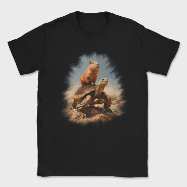 Capibara and Turtle, Tricou Barbati (Unisex)