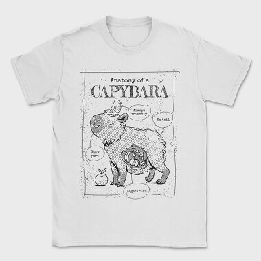 Capybara Anatomy, Tricou Barbati (Unisex)