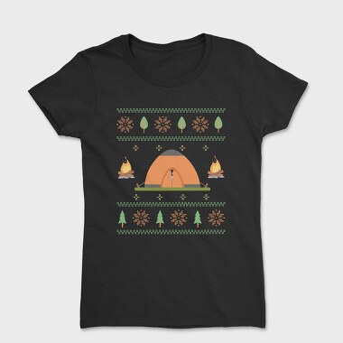 Camping Ugly Sweater, Tricou Femei