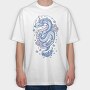 Floral Asian Dragon, Tricou Oversize Barbati (Unisex)