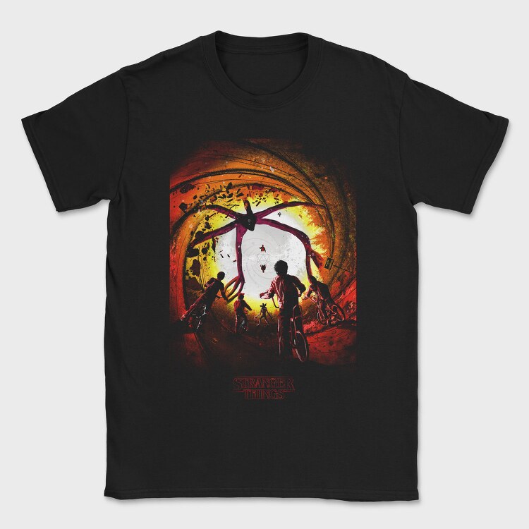 Stranger Things Cycle, Tricou Barbati (Unisex)