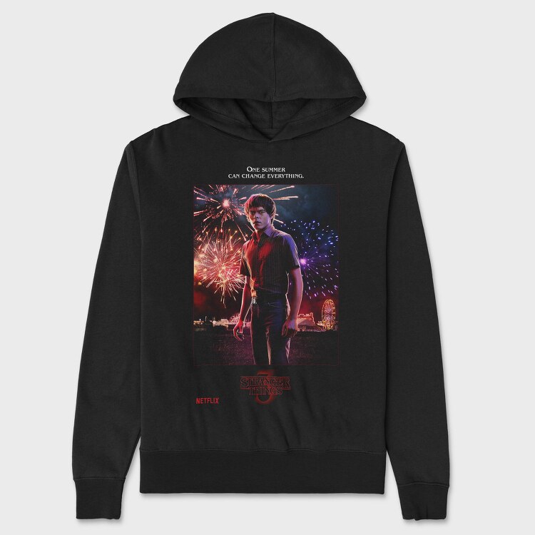 Stranger Summer Fireworks, Hanorac Oversize Barbati (Unisex)