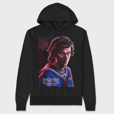 Stranger Halftone Portrait, Hanorac Oversize Barbati (Unisex)