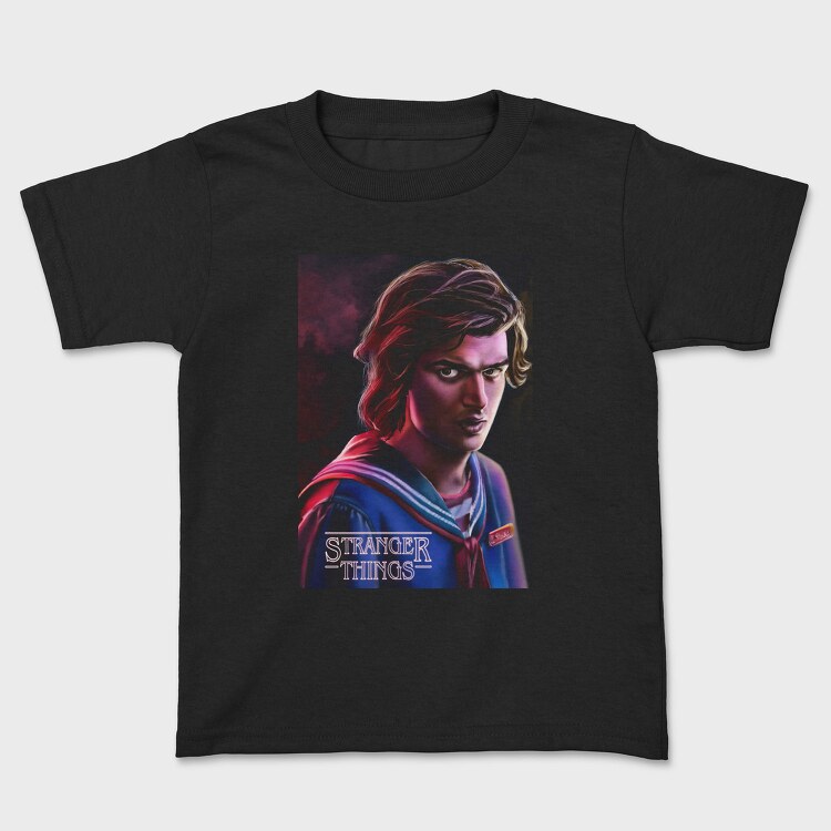 Stranger Halftone Portrait, Tricou Copii