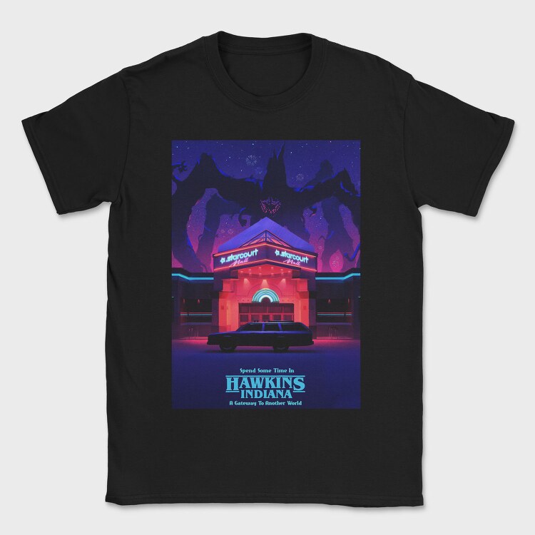 Starcourt Mall Neon Glow, Tricou Barbati (Unisex)