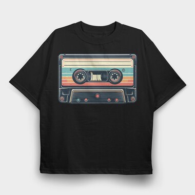 Cassete Vintage, Tricou Oversize Barbati (Unisex)