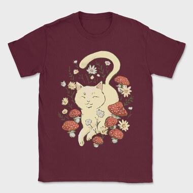 Cat Cottagecore, Tricou Barbati (Unisex)