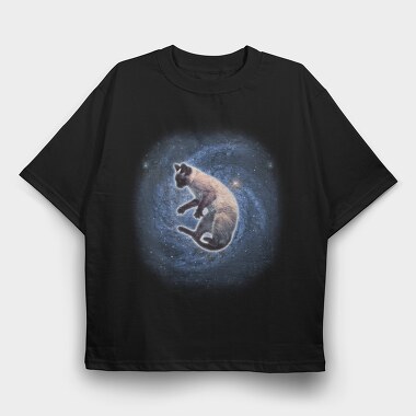 Cat Galaxy, Tricou Oversize Barbati (Unisex)