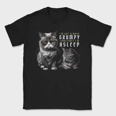 Cat Grumpy Asleep, Tricou Barbati (Unisex)