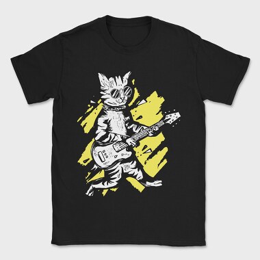 Cat Guitar, Tricou Barbati (Unisex)