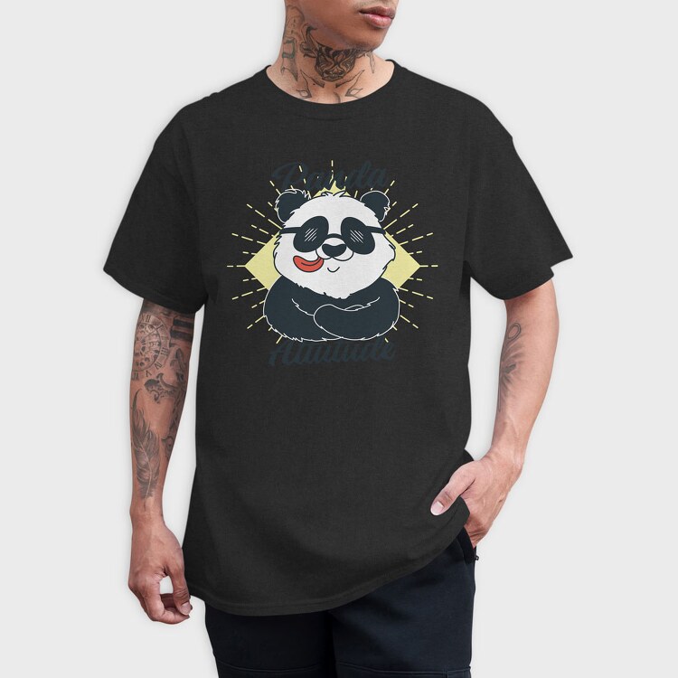 Panda Attitude, Tricou Barbati (Unisex)