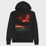 Motorcycle Riders Sunset, Hanorac Oversize Barbati (Unisex)