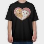 Cat Dog Love, Tricou Oversize Barbati (Unisex)