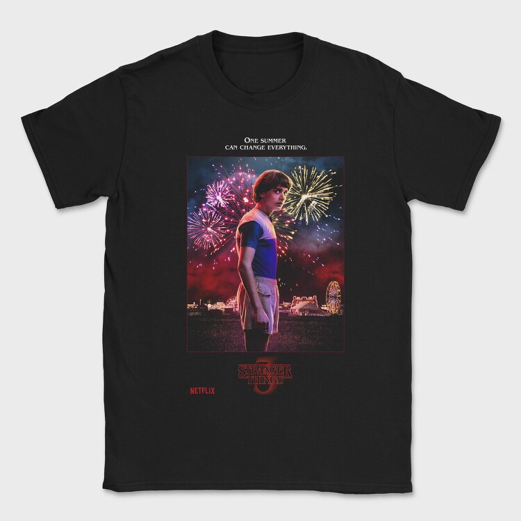 Fireworks Halftone Stranger, Tricou Barbati (Unisex)