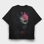 Anger Halftone, Tricou Oversize Barbati (Unisex)