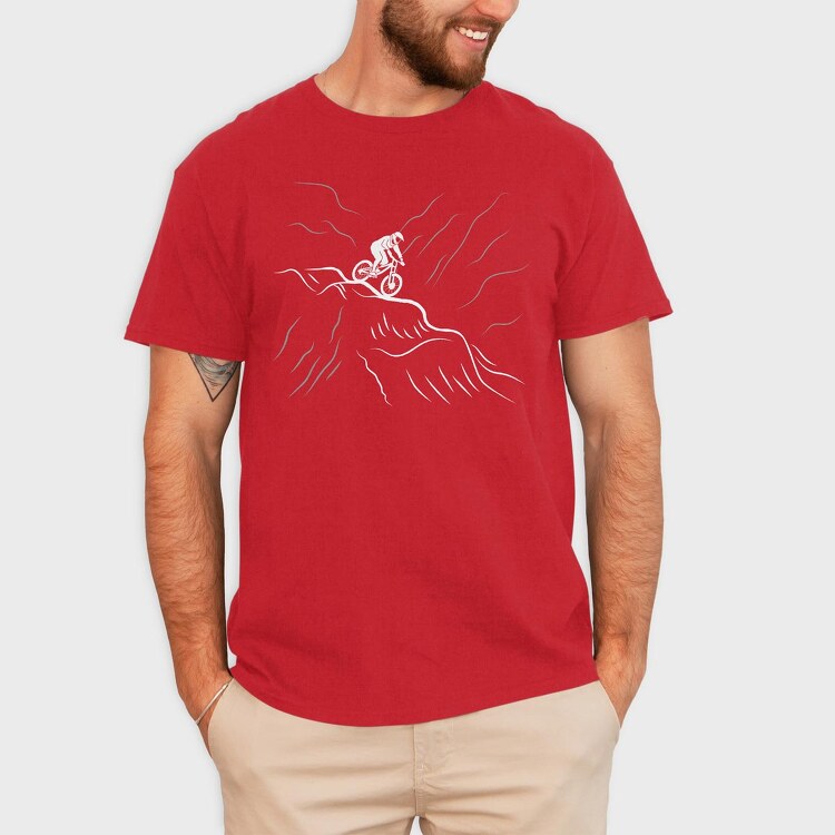 Downhill Bike, Tricou Barbati (Unisex)