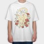 Cat Cottagecore, Tricou Oversize Barbati (Unisex)