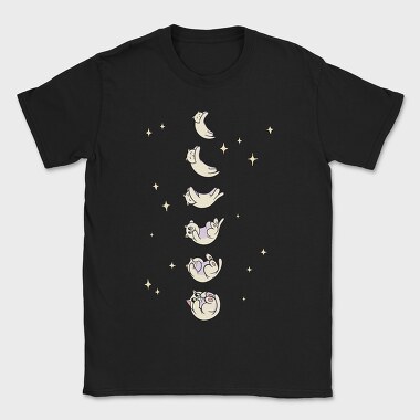 Cat Moon Phases, Tricou Barbati (Unisex)