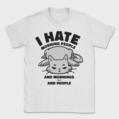 Cat Morning People, Tricou Barbati (Unisex)