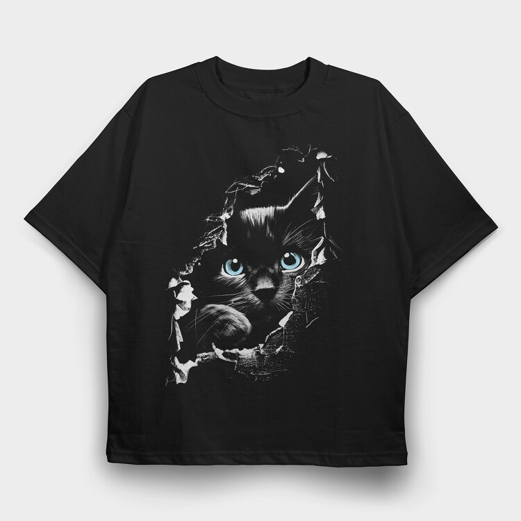 Cat Ripping, Tricou Oversize Barbati (Unisex)